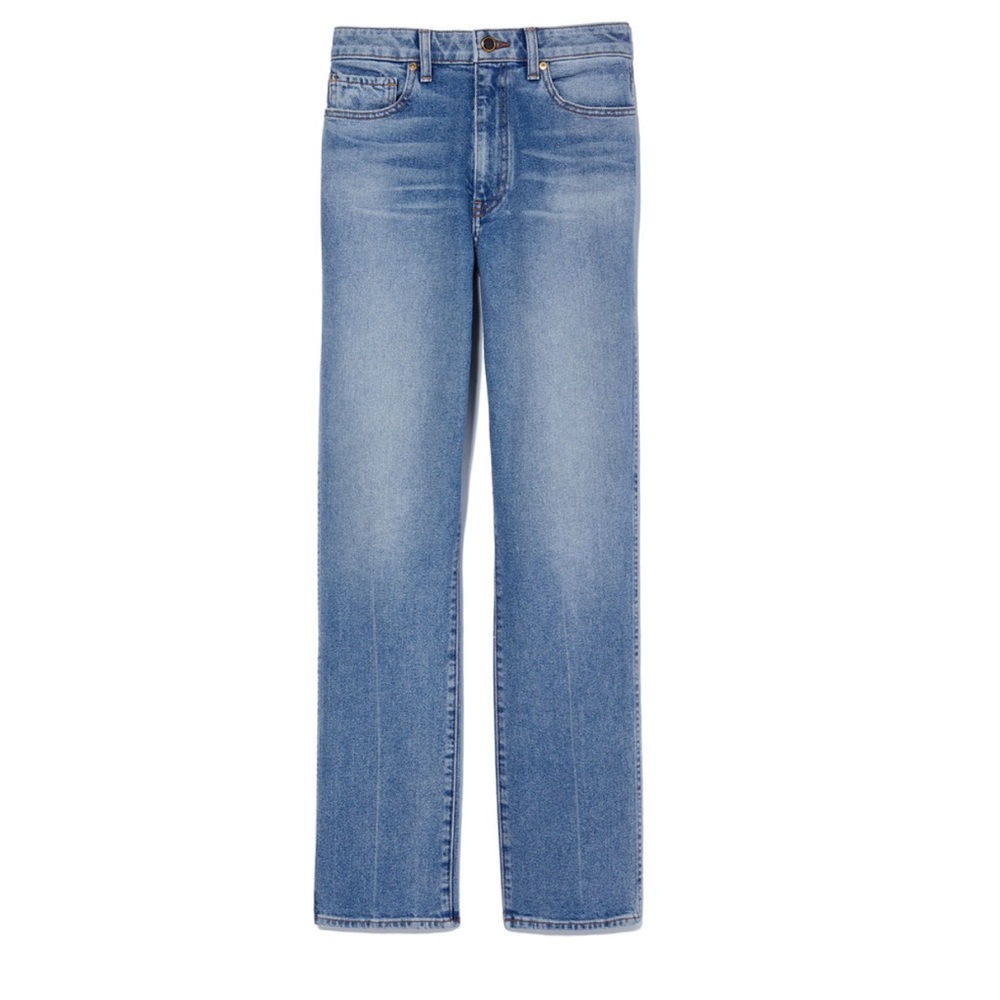Khaite Victoria High Waist Slim Straight Jeans